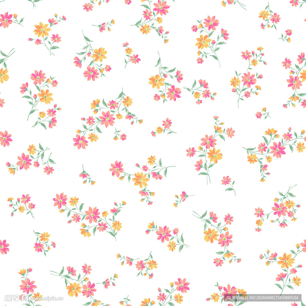 碎花 印花 图案