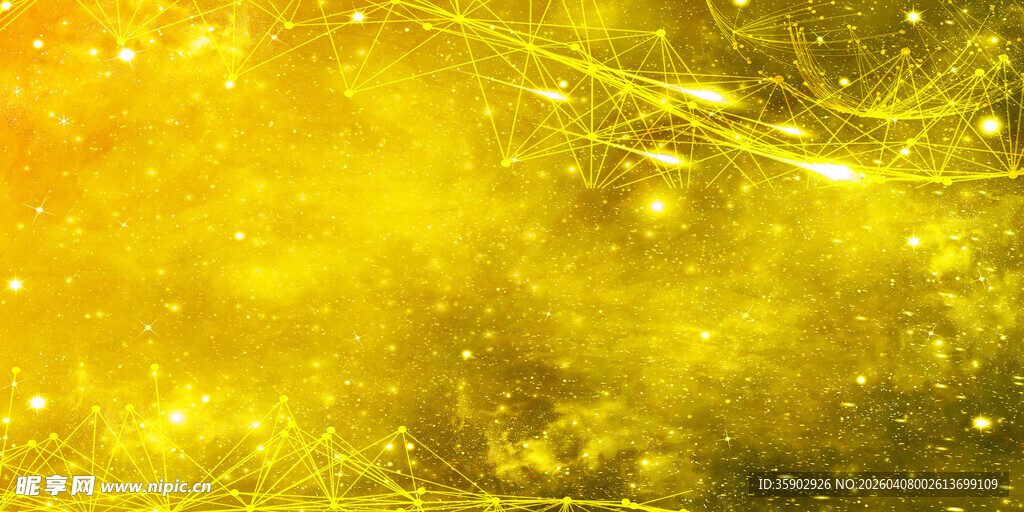 金色梦幻粒子背景图