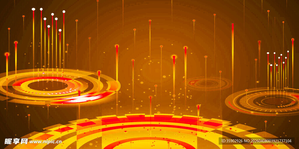 炫彩动感环形光影特效