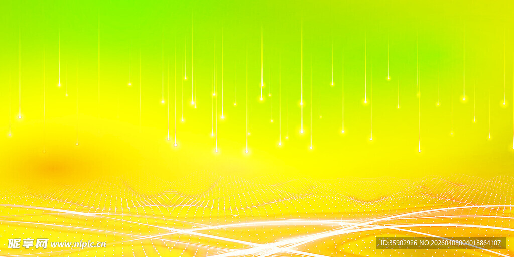 黄绿渐变梦幻线条背景图