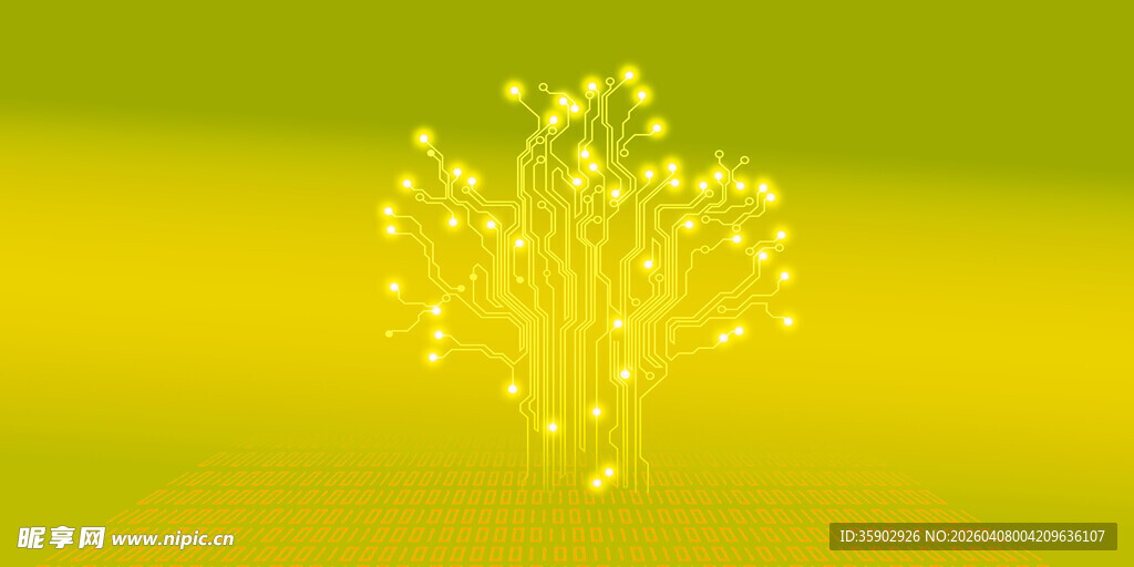 梦幻发光树微光中的诗意