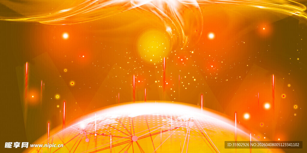 炽热星球宇宙光芒闪耀
