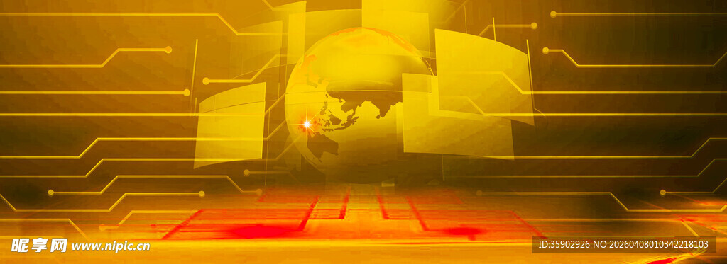 未来科技感的发光电路场景