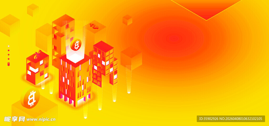 立体建筑背景图