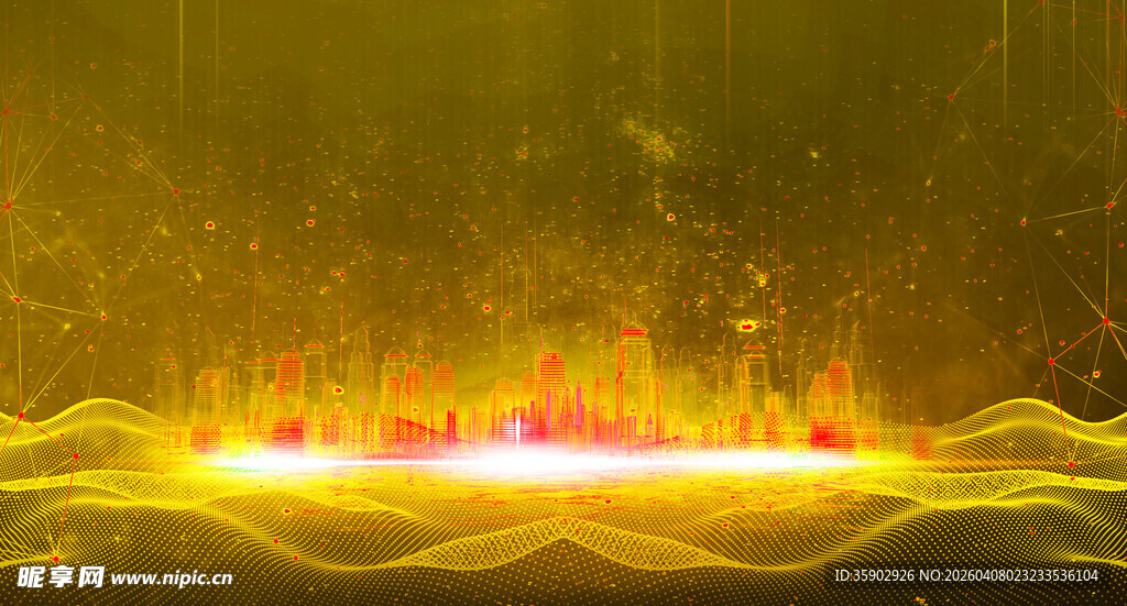 金色炫光动感背景特效