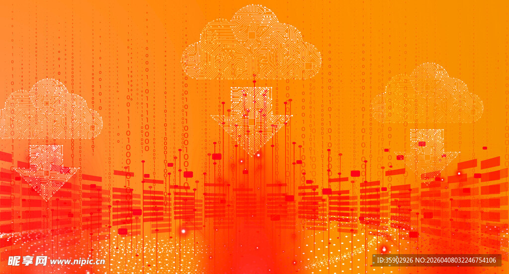 梦幻橙红色抽象艺术景观