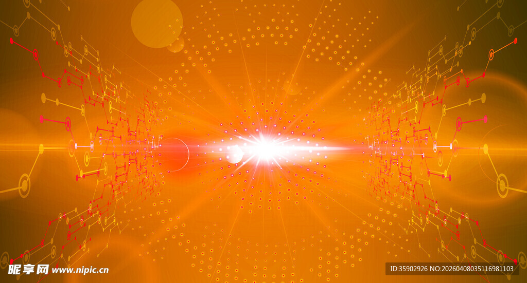 炫彩光芒背景特效图