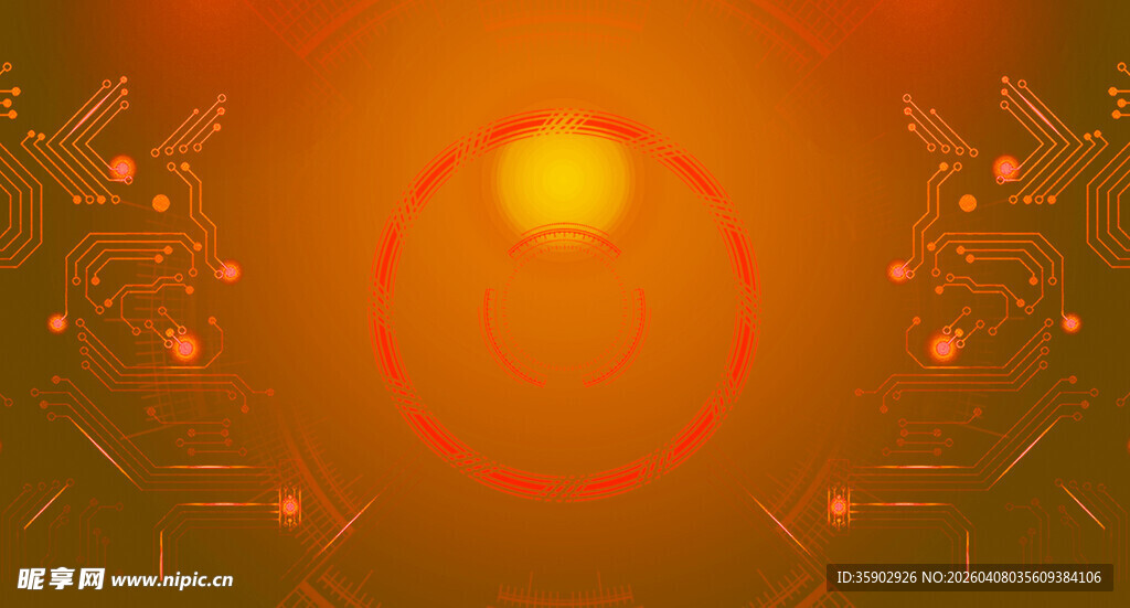 红色光晕中的神秘景象