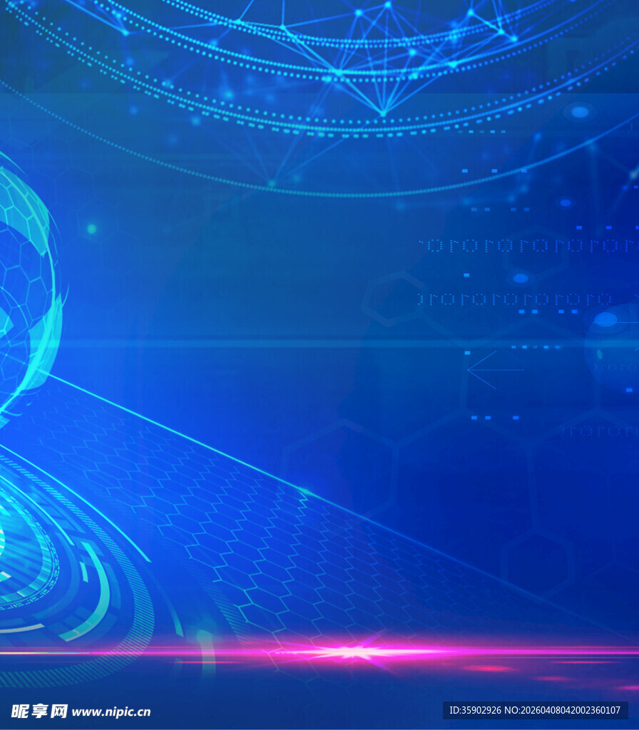 科技感蓝色未来背景画面