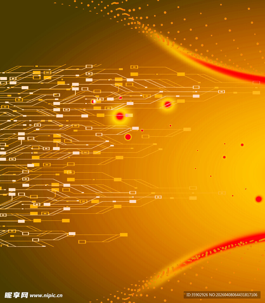 金色科技动感线条背景图