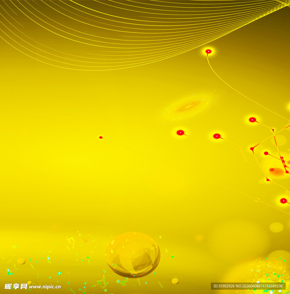 梦幻黄色背景抽象场景