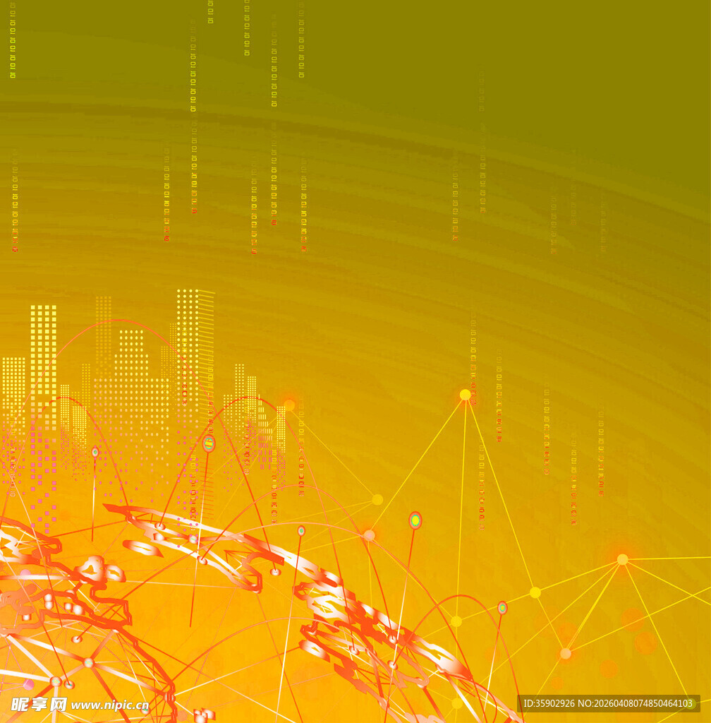 科技感数据连接背景画面