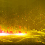 金色炫彩科技动感背景图