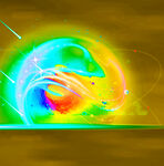 炫彩抽象能量波动画面