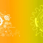 科技风齿轮机械背景图