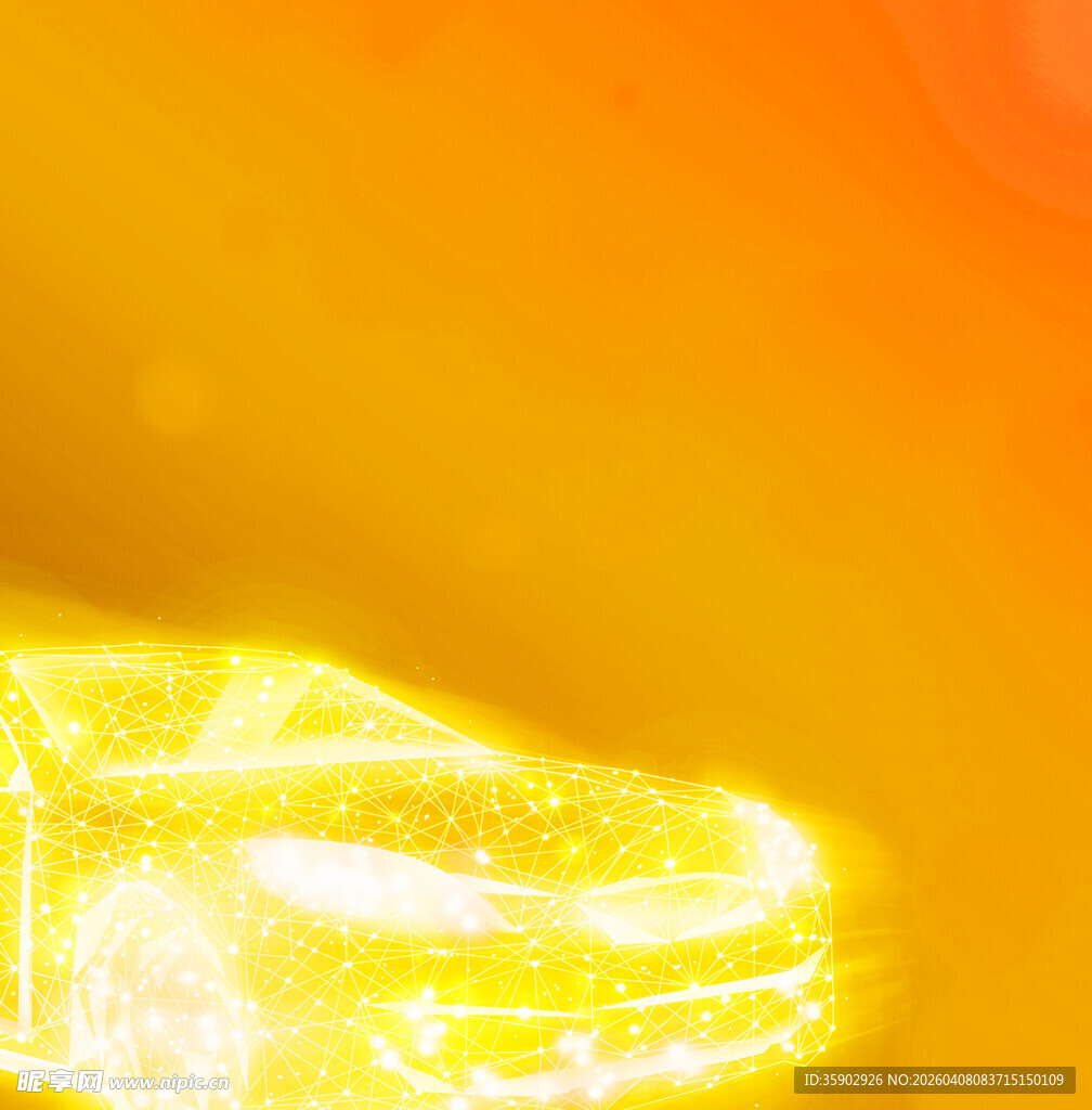 梦幻光影中的抽象汽车轮廓