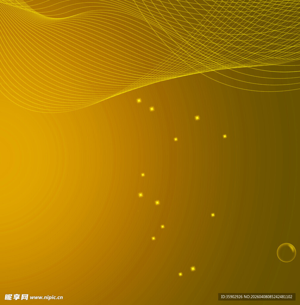 金色梦幻线条背景图