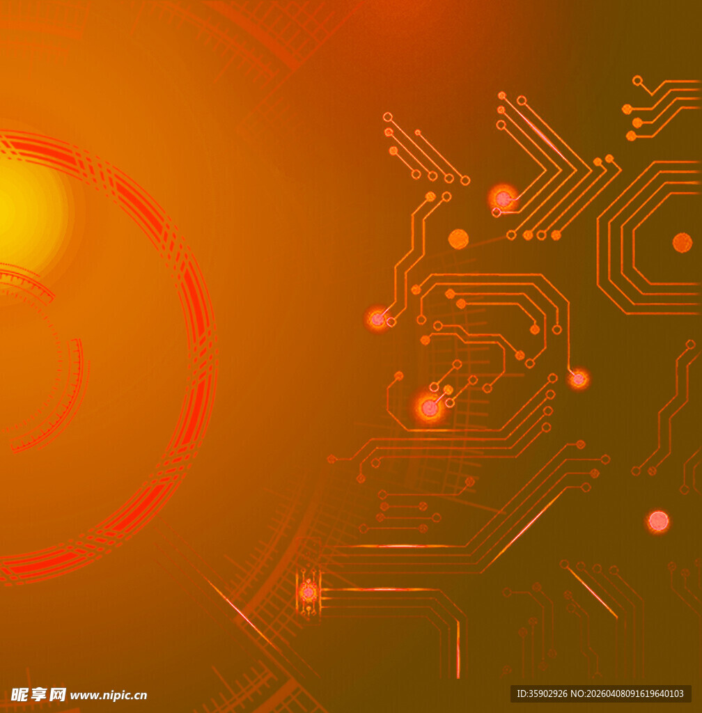 科技感抽象电路背景图案