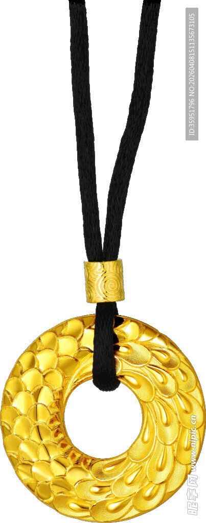 黄金平安扣吊坠