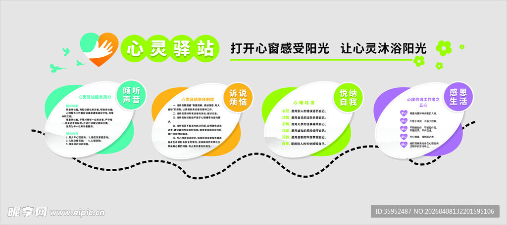 心灵驿站文化墙