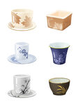 多样精美陶瓷杯碟组合