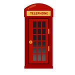 红色经典电话亭