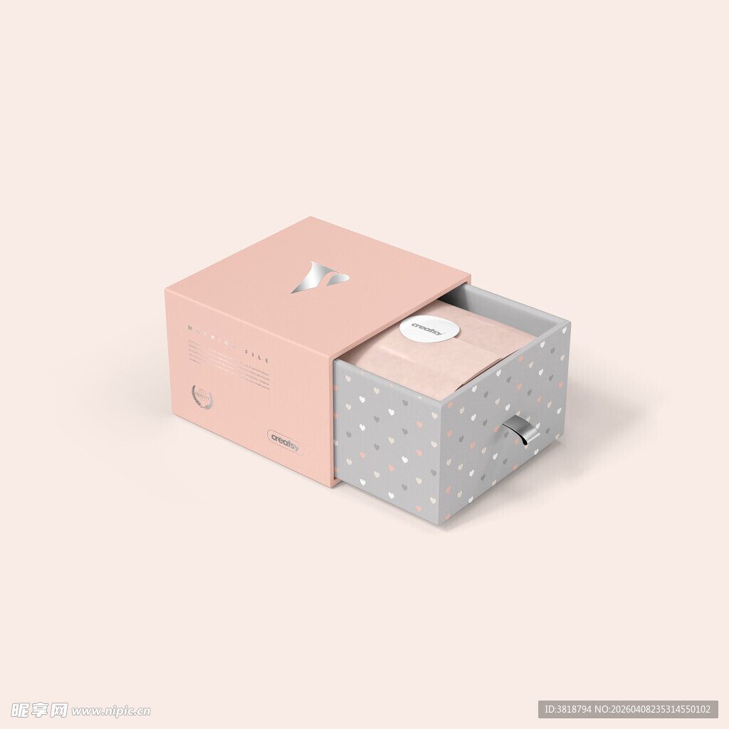 简约双色调抽屉式收纳盒