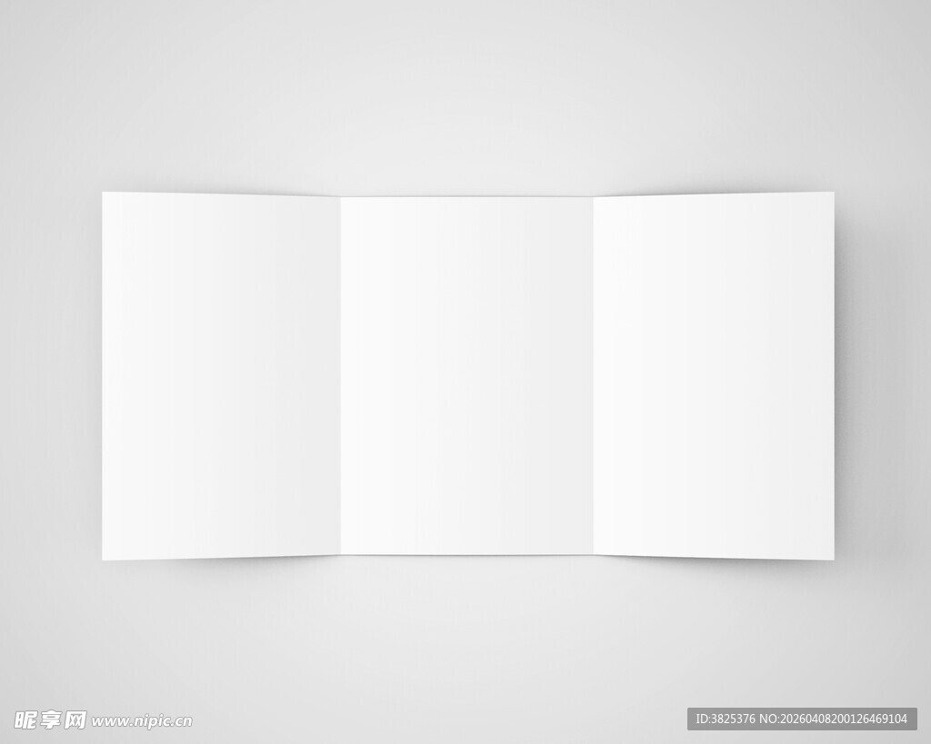 空白三折页设计展示样机