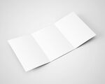 空白三折页设计展示样机