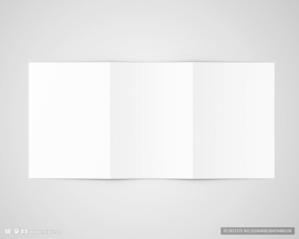 空白三折页设计展示样机
