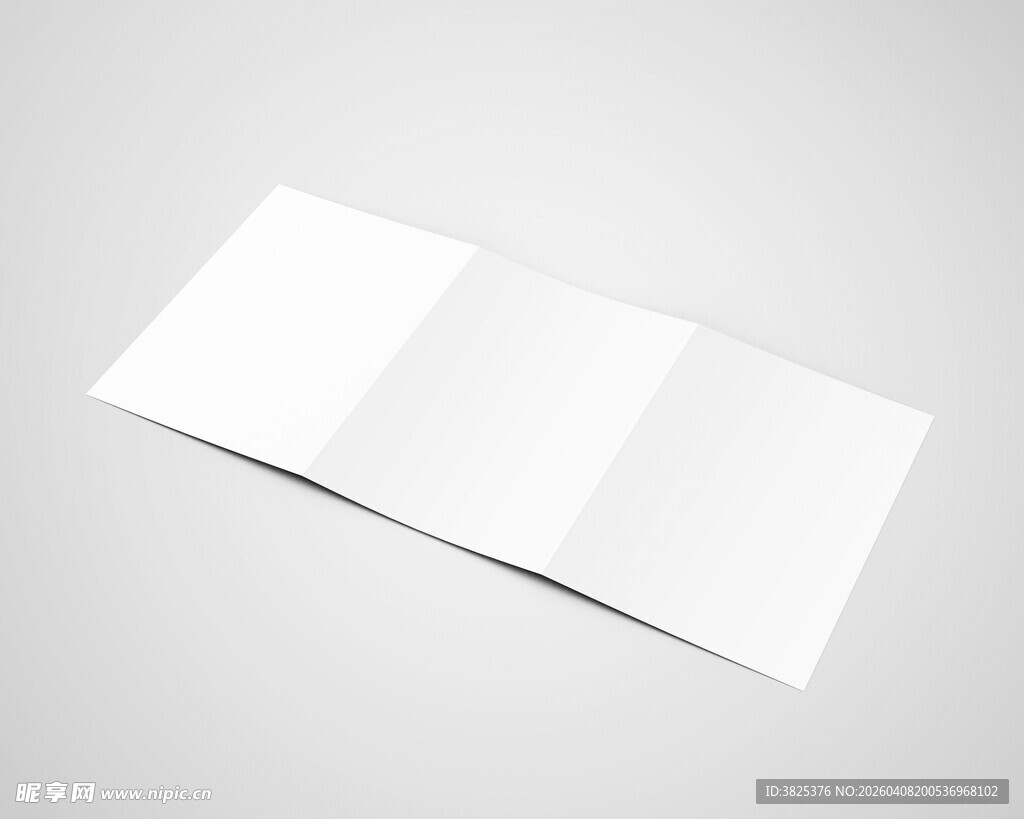 空白三折页设计展示样机