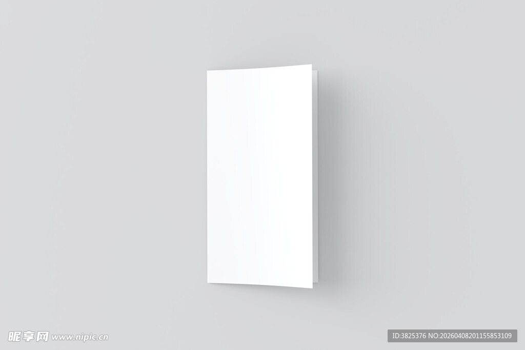 空白长方形三折页设计样机