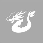 简约白色龙形图案