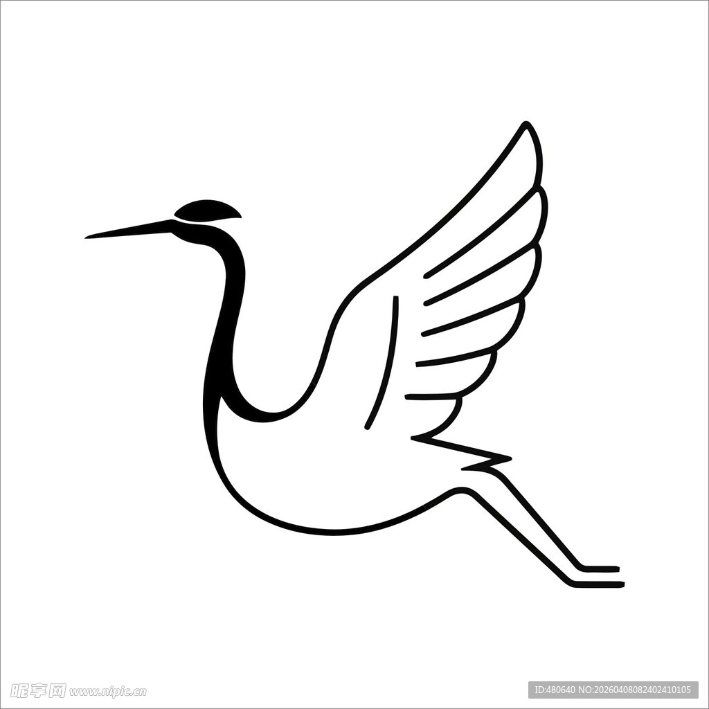 飞翔的仙鹤图标