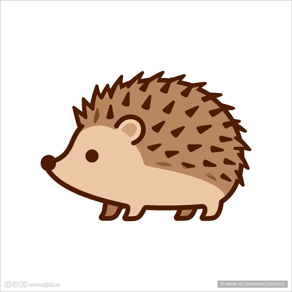 可爱卡通小刺猬形象