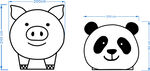 猪与熊猫简笔画形象