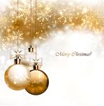 金色圣诞装饰球贺节日