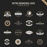 复古破损徽标模板集合