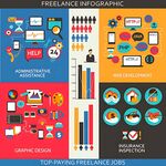 多彩自由职业信息图表元素