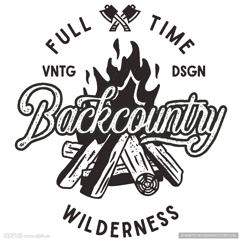 荒野露营主题复古风设计