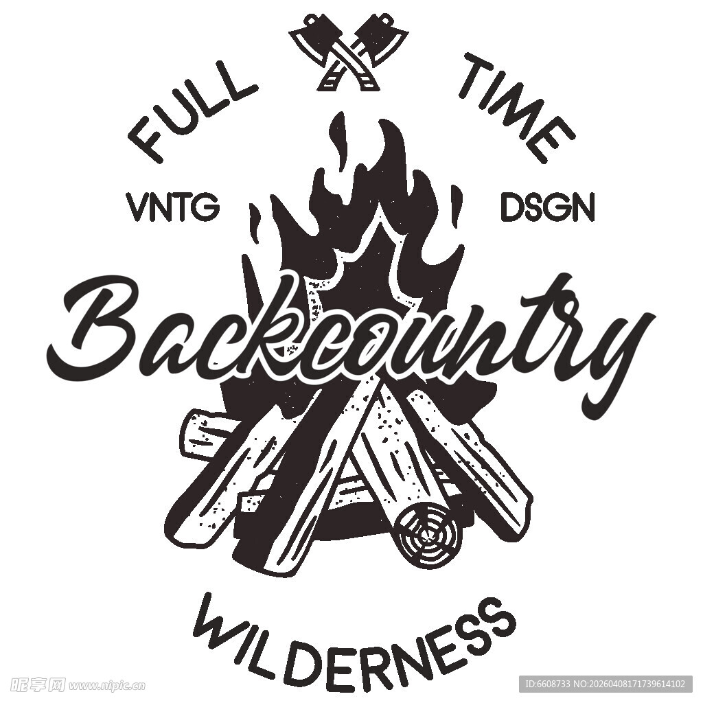 野外露营主题标志设计