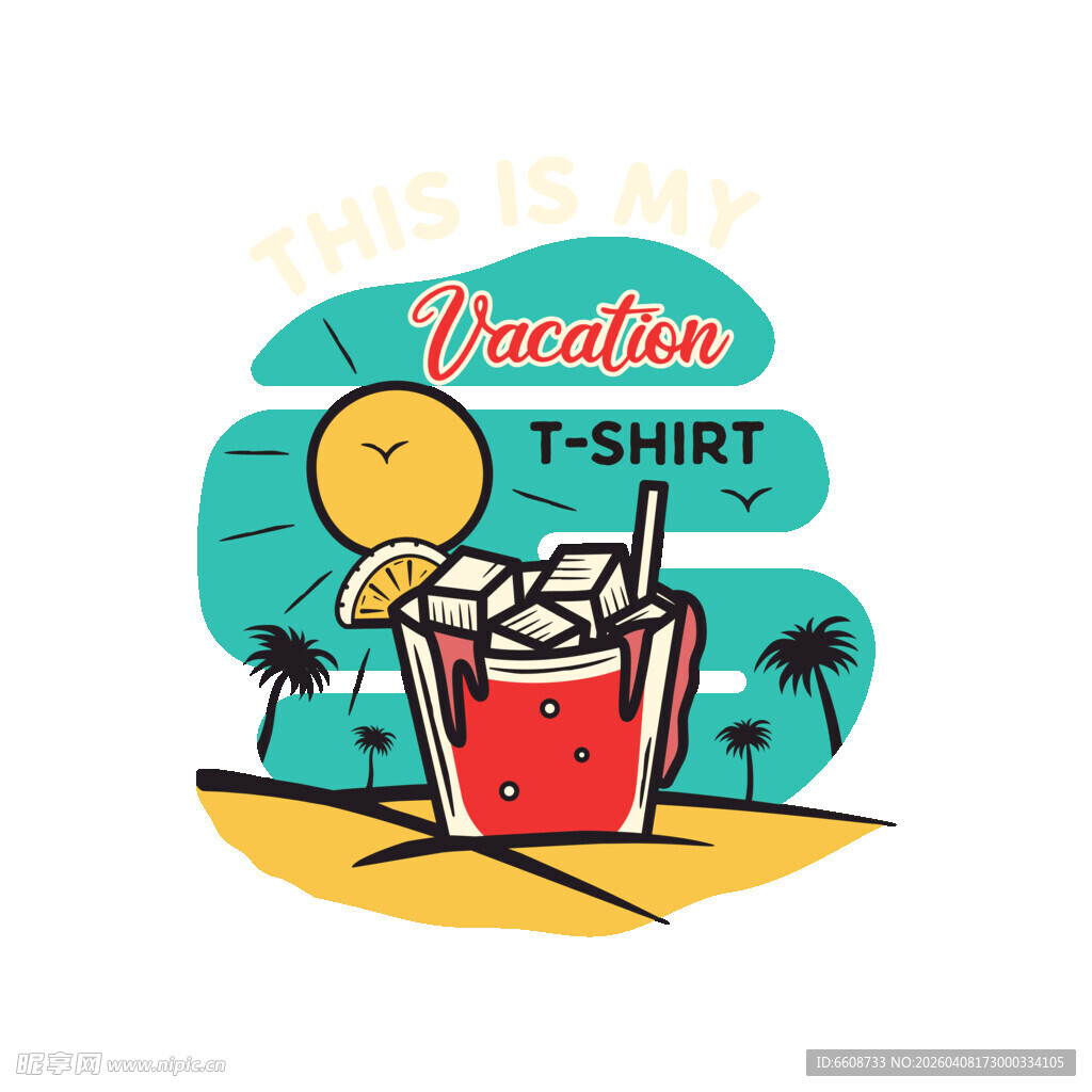 夏日沙滩鸡尾酒派对