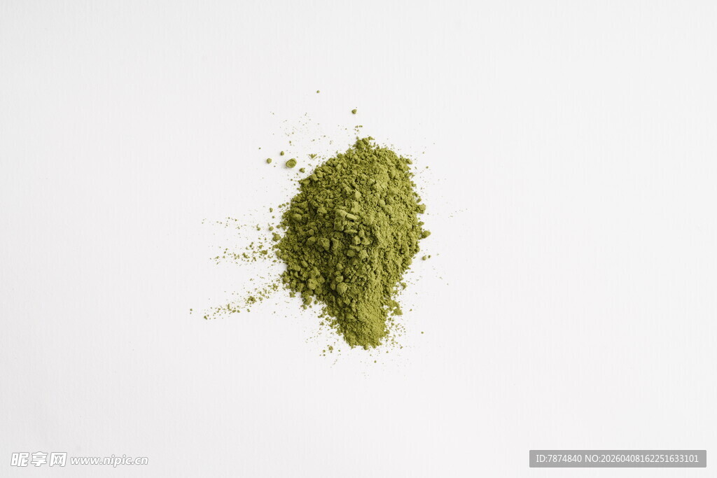 一堆抹茶粉