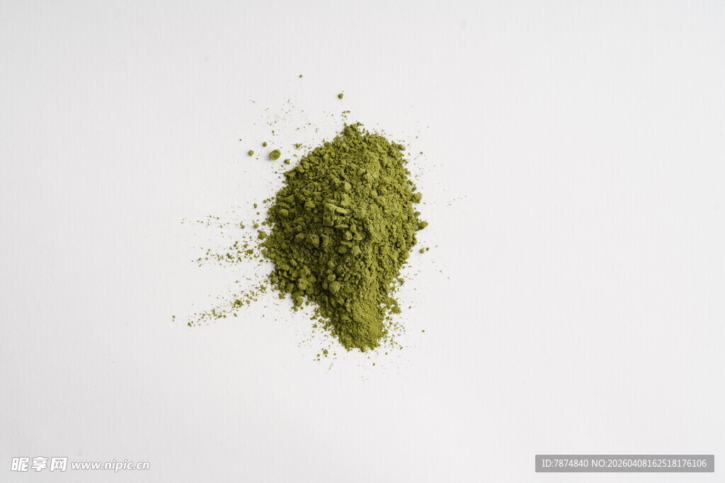一堆抹茶粉