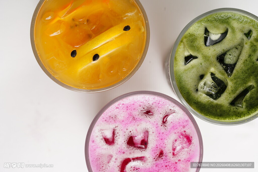 三色美味果汁 颜值满满