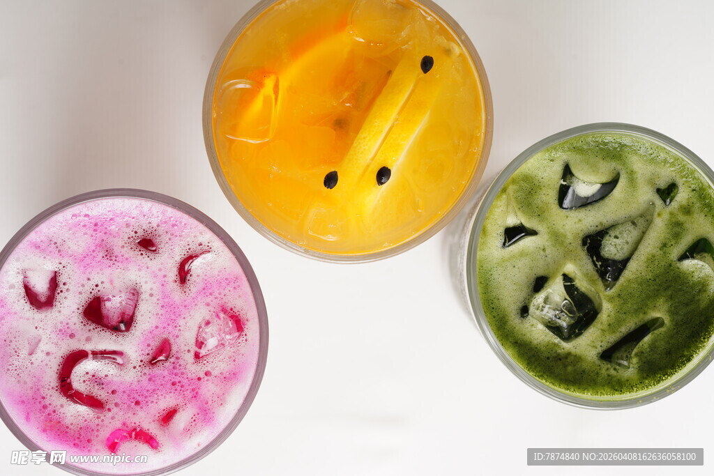 三色创意饮品 颜值满满