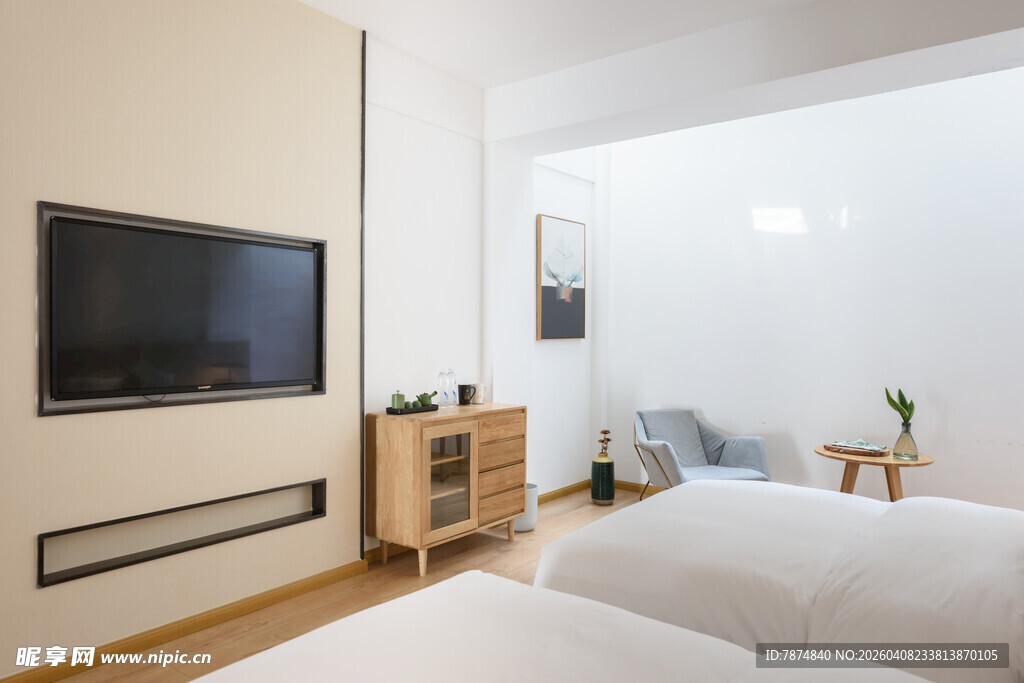 简约风卧室室内温馨场景