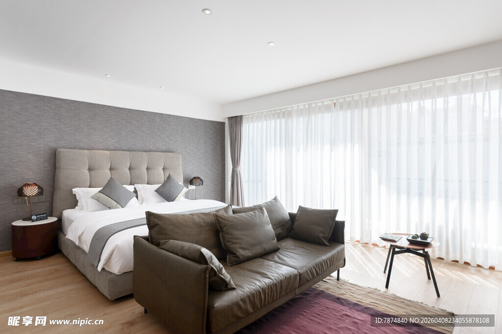 现代简约风格卧室场景