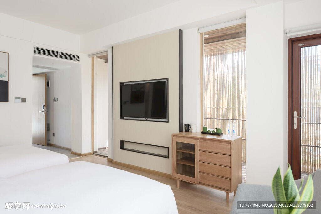 简约现代风格卧室室内场景
