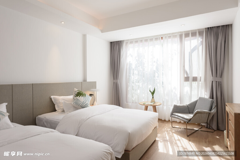 简约风格温馨双床卧室